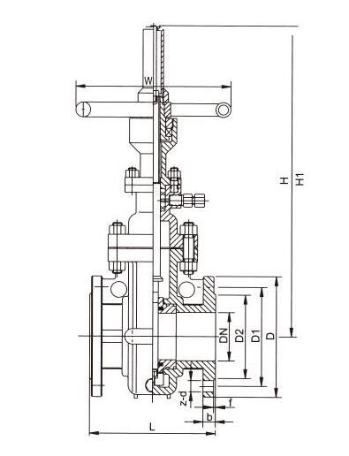Flat gate valve without diversion hole